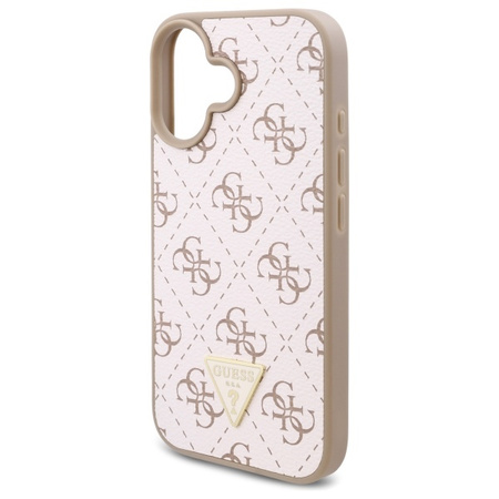 GUESS ETUI DO IPHONE 16 6.1' HARDCASE NEW 4G TRIANGLE Z METALOWYM LOGO