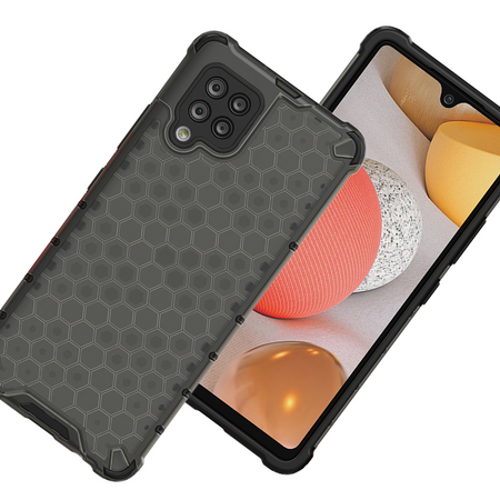 Honeycomb etui pancerny pokrowiec z żelową ramką Samsung Galaxy A42 5G czarny