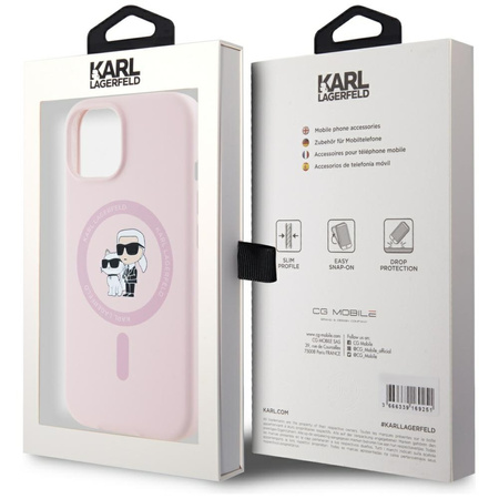 KARL LAGERFELD ETUI SILICONE KARL&CHOUPETTE DO IPHONE 15 DO MAGSAFE