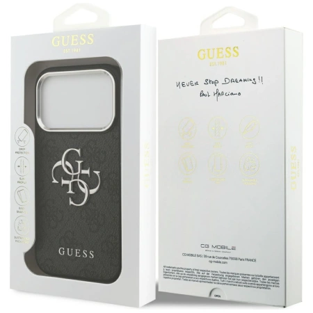 Etui Guess 4G Big 4G Classic Logo do iPhone 17 Pro - czarne