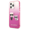 Karl Lagerfeld KLHCP13LTGKCP iPhone 13 Pro / 13 6,1" hardcase różowy/pink Gradient Ikonik Karl & Choupette