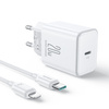 Ładowarka 20W USB C PD z kablem USB C - Lightning Joyroom JR-TCF06