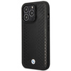 Etui BMW BMHMP14X22RFGK na iPhone 14 Pro Max - czarne Leather Diamond Pattern MagSafe