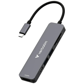 VERBATIM HUB MULTIFUNKCYJNY USB-C DO SAMSUNG HUAWEI LAPTOPA HDMI SD MICROSD