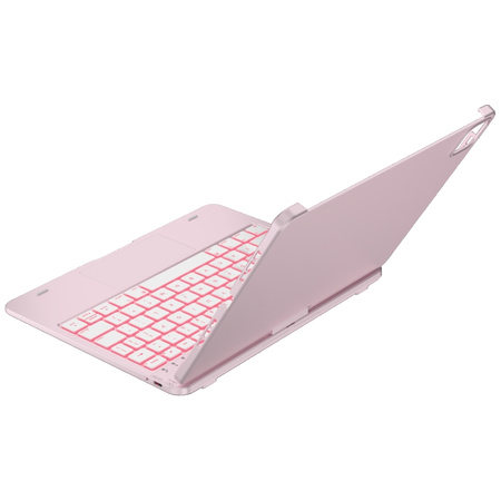 Etui Typecase Flexbook Touch z klawiaturą do iPad Air 11" 2024/2025 jasno różowy