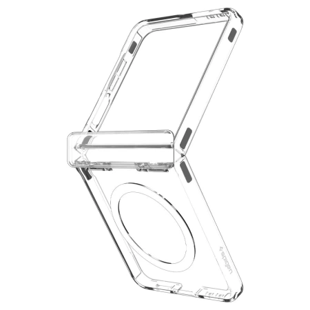Etui Spigen Ultra Hybrid Pro Mag MagSafe na Samsung Galaxy Z Flip 7 - przezroczysto-białe