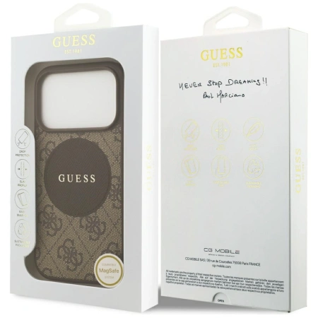 GUESS ETUI 4G CIRCLE CLASSIC LOGO DO IPHONE 17 PRO MAGSAFE CASE LUXURY