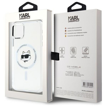 KARL LAGERFELD HARDCASE ETUI DO IPHONE 11 XR 6.1 Z METALOWYM CHOUPETTE HEAD