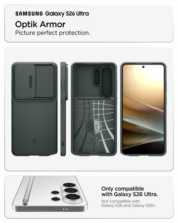 Spigen Optik Armor, abyss green - Samsung Galaxy S26 Ultra