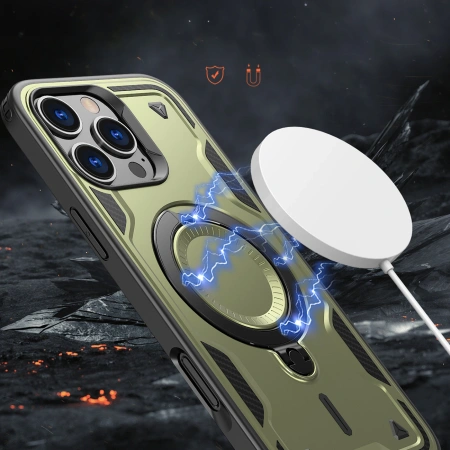HURTEL ETUI HYBRID ARMOR TRENDY Z DO MAGSAFE DO IPHONE 16 PRO MAX PANCERNA
