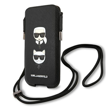 Karl Lagerfeld Torebka KLHCP12LOPHKCK 6,7 czarny/black hardcase Saffiano Ikonik Karl&Choupette Head