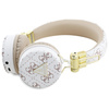 Guess słuchawki nauszne Bluetooth ENC    GUBH70E4PTMH biały/white 4G Triangle Round Shape