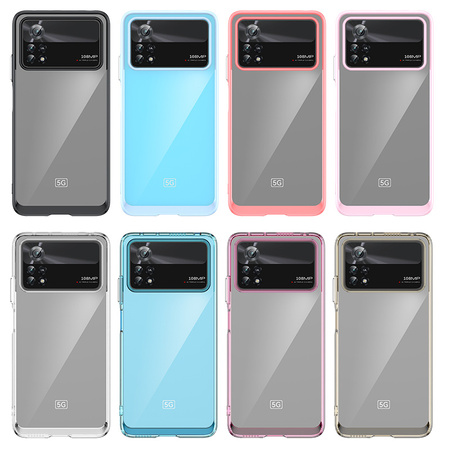 Outer Space Case etui Xiaomi Poco X4 Pro 5G pokrowiec z elastyczną ramką niebieskie