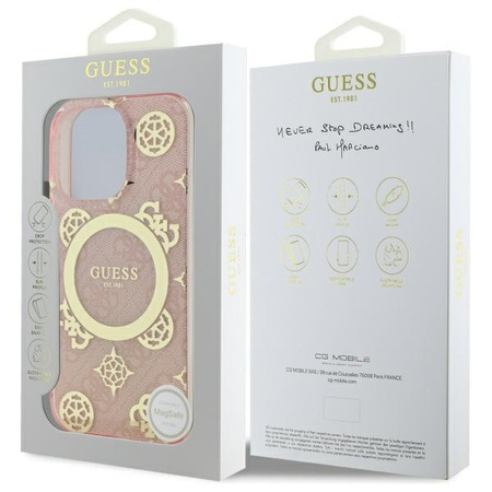 GUESS ETUI HARDCASE DO IPHONE 16 PRO 6.3 DO MAGSAFE IML PEONY 4G POKROWIEC