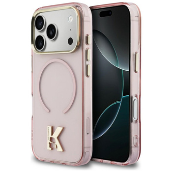 Etui Karl Lagerfeld IML K Head Logo      MagSafe do iPhone 17 Pro Max różowy
