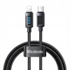 MCDODO KABEL USB-C LIGHTNING SZYBKIE ŁADOWANIE DO APPLE IPHONE 36W 1M LED
