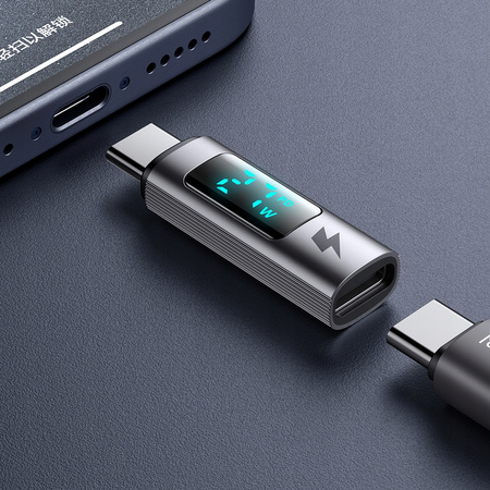 MCDODO ADAPTER PRZEJŚCIÓWKA USB-C USB TYP C SZYBKIE ŁADOWANIE 100W MIERNIK