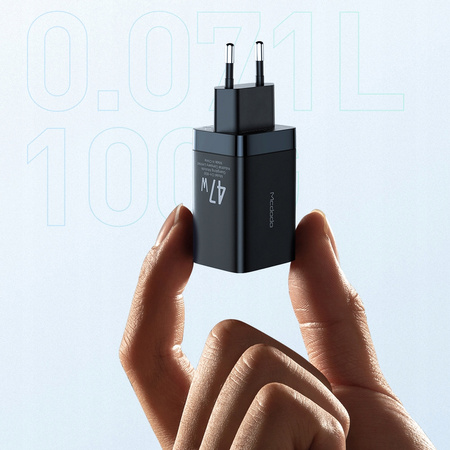 £adowarka Mcdodo mini GaN 2X USB/USB-C PD QC - 47W czarna