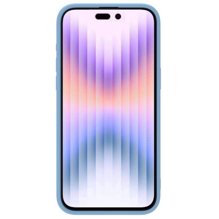 Silikonowe etui Nillkin CamShield Silky Silicone Case do iPhone 15 Pro Max z osłoną na aparat - niebieskie