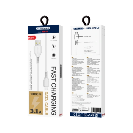 JELLICO kabel KDS-30 Micro USB 3.1A 1M Biały