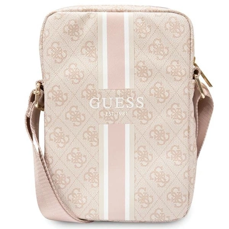 Torba Guess 4G Stripes na tablet 8'' - różowa