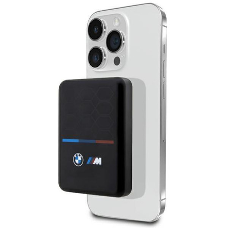 Powerbank indukcyjny Etui BMW M Collection MagSafe BMPBMS3K22PGVK 5W 3000mAh + kabel czarny