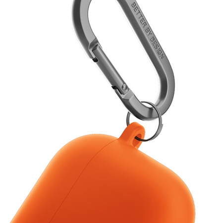 UNIQ etui Nexo AirPods 4 + Ear Hooks     Silicone pomarańczowy/volt orange