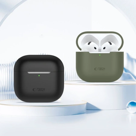 TECH-PROTECT POKROWIEC DO AIRPODS 4 SILIKONOWE Z OCHRONĄ PRZED