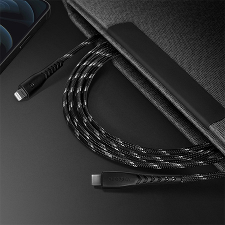 ENERGEA KABEL NYLOFLEX USB-C DO LIGHTNING DO IPHONE 1.5M MFI SZYBKIE