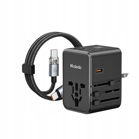 MCDODO 2W1 ŁADOWARKA ADAPTER PODRÓŻNY PRZEJŚCIÓWKA ANGIELSKA UK EU US 70W