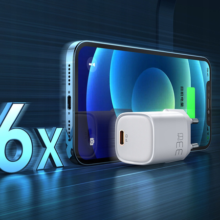 £adowarka do telefonu Mcdodo nano GaN, USB-C PD QC - 33W Bia³a