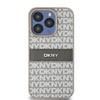 DKNY ETUI HARDCASE LEATHER MONO STRIPE DO IPHONE 15 PRO 6.1 Z LOGO
