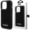 Etui Karl Lagerfeld Rhinestone Logo Metal Plate do iPhone 15 Pro - czarne