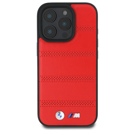 BMW BMHMP16L23PUSPR iPhone 16 Pro 6.3 czerwony/red hardcase M Perforated And Stitched Line MagSafe