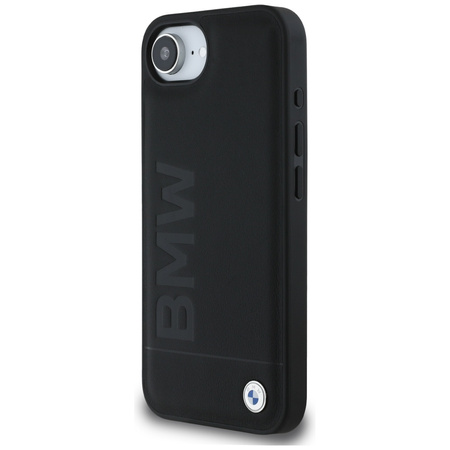 BMW ETUI TPU DO IPHONE 16E LEATHER HOT STAMP Z PEŁNĄ OCHRONĄ Z UDERZENIAMI