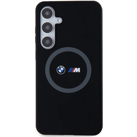 Etui BMW M Silicone Printed Ring MagSafe na Samsung Galaxy S24+ - czarne