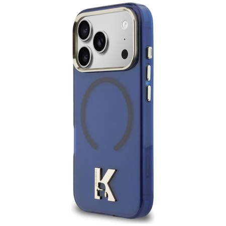 Etui Karl Lagerfeld IML K Head Logo MagSafe do iPhone 17 Pro niebieski