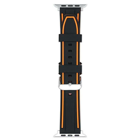Beline pasek Apple Watch Solid Silicone38/40/41mm pomarańczowo-czarny orange/black