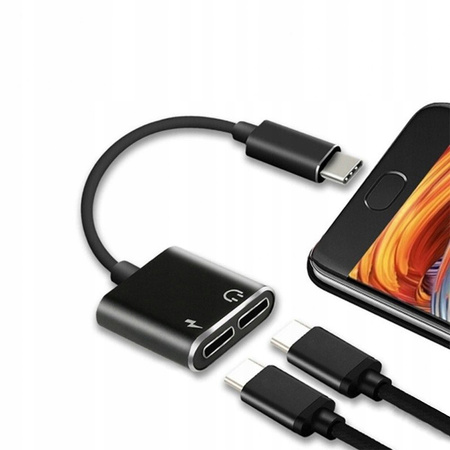 CO2 ADAPTER 2X USB-C PRZEJŚCIÓWKA KABEL USB TYP C DO SAMSUNG APPLE XIAOMI Z DAC