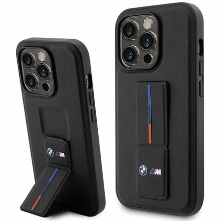 Etui BMW BMHCP14L22GSLK na iPhone 14 Pro - czarne Grip Hot Stamp