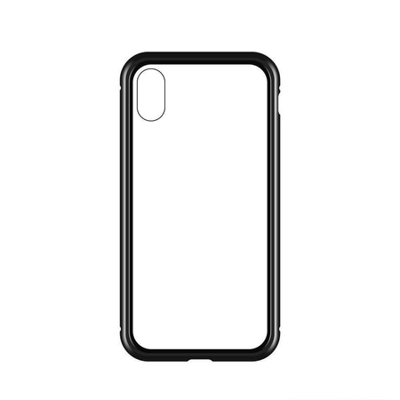 Wozinsky Full Magnetic Case magnetyczne etui 360 pokrowiec na przód i tył z wbudowanym szkłem Samsung Galaxy A72 4G czarno-przezroczysty