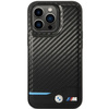 Etui BMW Leather Carbon na iPhone 13 Pro Max - czarne