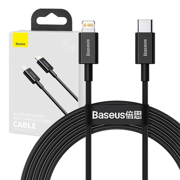 BASEUS KABEL USB-C DO LIGHTNING IPHONE IPAD APPLE 20W PD 2M SUPERIOR SERIES