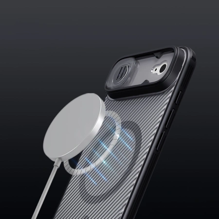 Etui Nillkin CamShield Pro kompatybilne z MagSafe na iPhone 17 Air - przezroczyste czarne