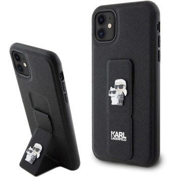 KARL LAGERFELD ETUI DO IPHONE XR 6.1 SAFFIANO KARL CHOUPETTE GRIPSTAND PINS