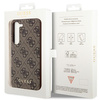 Etui Guess GUHCS23SG4GFBR S23 S911 - brązowe 4G Metal Gold Logo