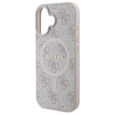 GUESS POKROWIEC DO IPHONE 16 6.1 DO MAGSAFE HARDCASE CLASSIC LOGO RING 4G