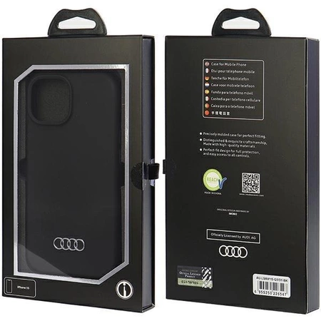 Etui Audi Silicone Case do iPhone 15 - czarne