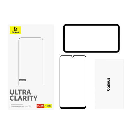 BASEUS SZKŁO HARTOWANE DO SAMSUNG A03S 9H SZYBKA INSTALACJA OCHRONA EKRANU