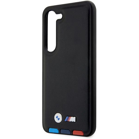 Etui BMW BMHCS23M22PTDK S23+ S916 - czarne Leather Stamp Tricolor